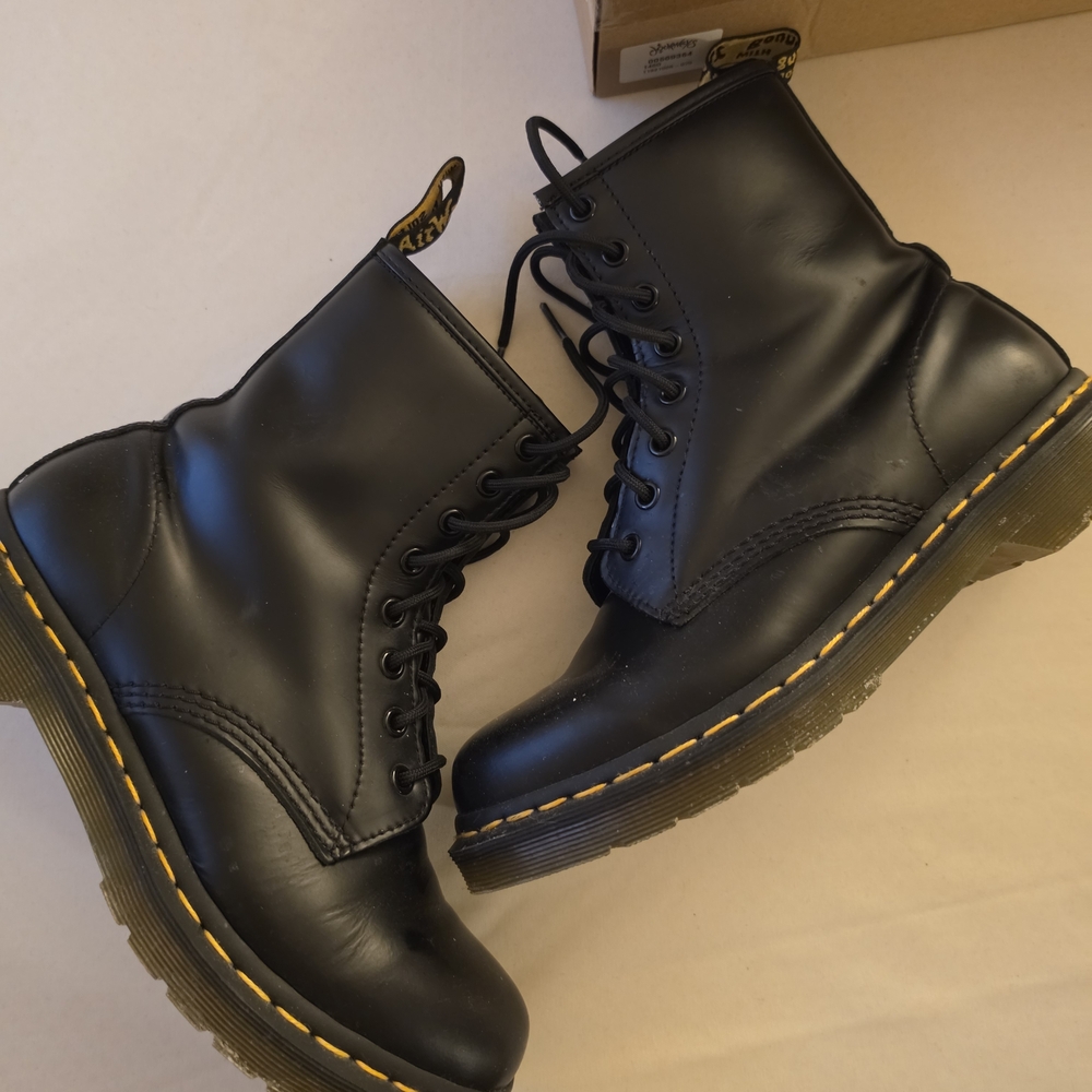 Dr. Martens Black Leather Boots - Picture 5 of 7